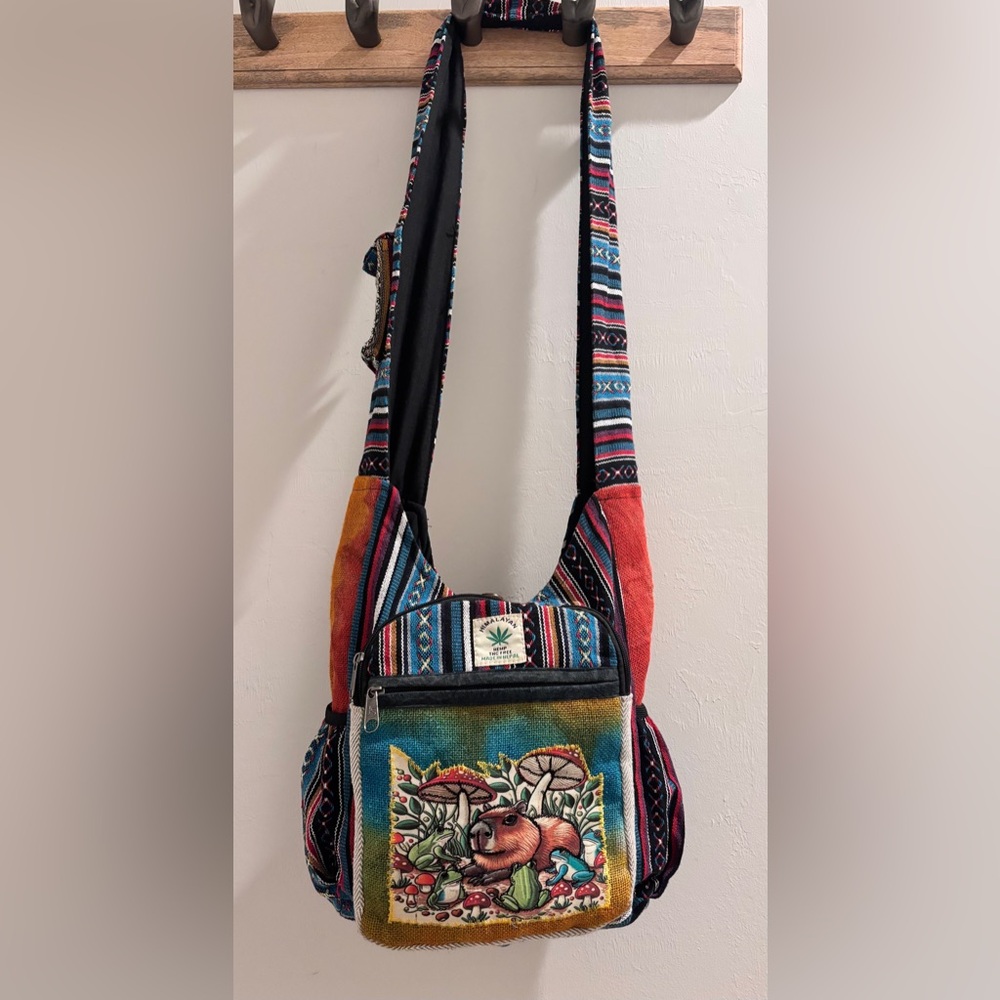 Nwot “Threadheads” Capybara Patchwork Shoulder Ba… - image 1